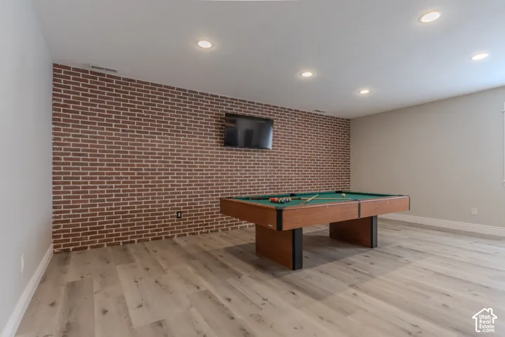 Recycled brick wall