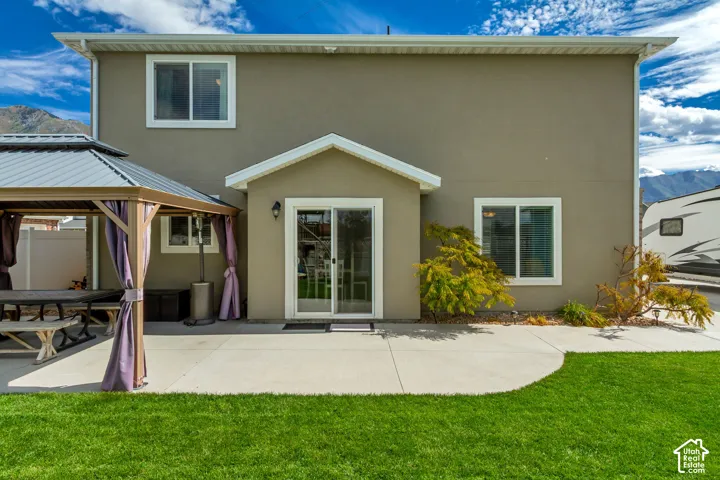 Rear view of home.
