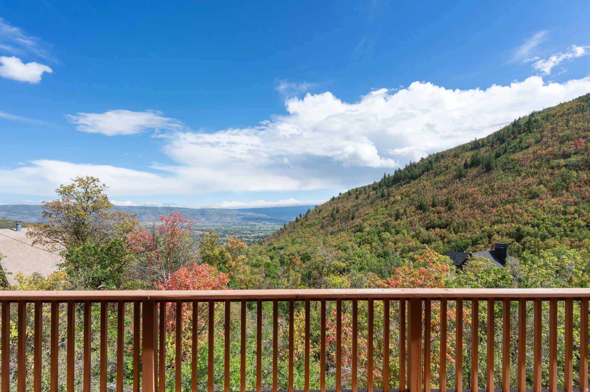 Mountain view from deck off Primary Bedroom