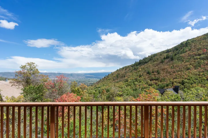 Mountain view from deck off Primary Bedroom