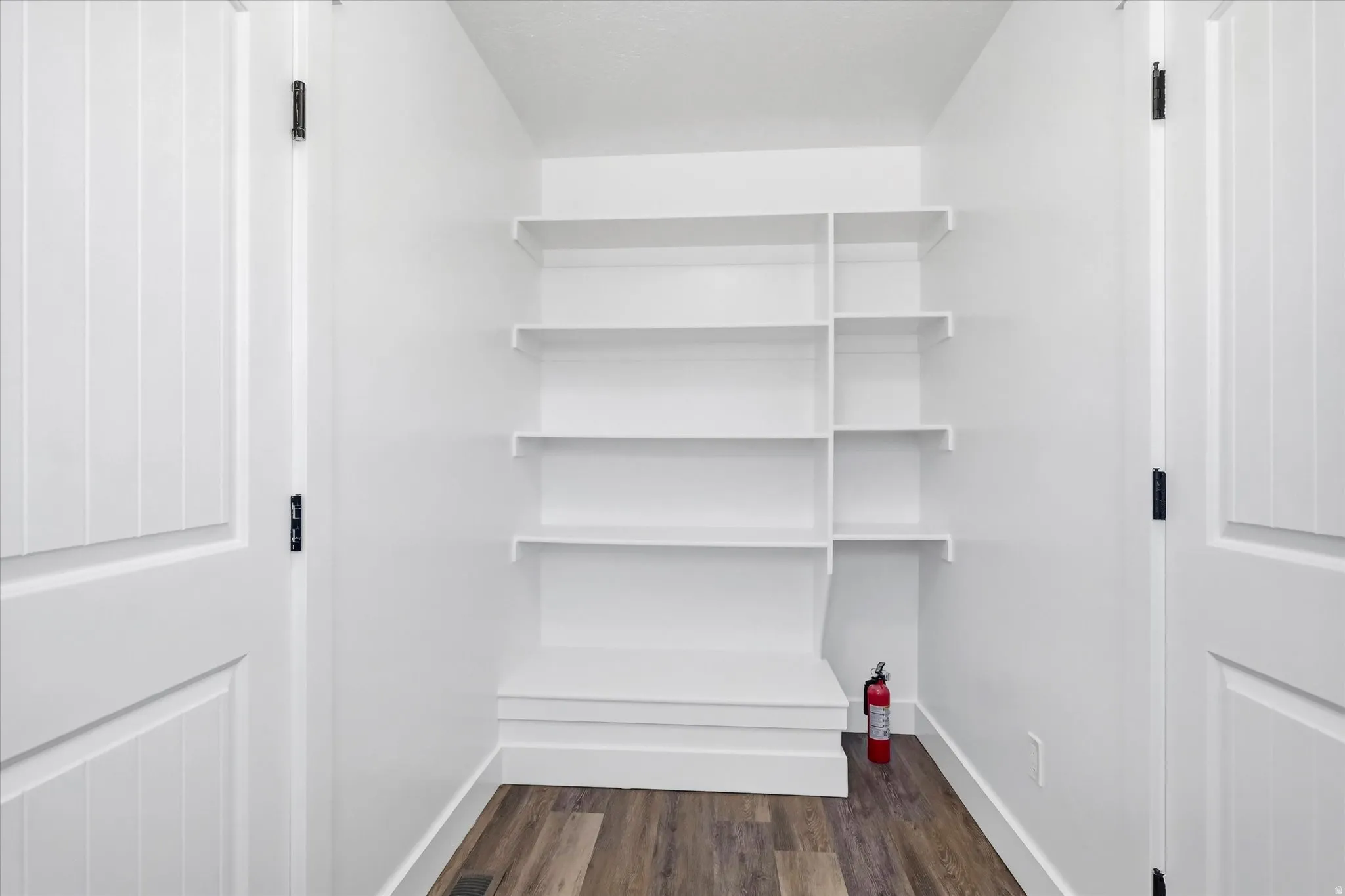 Built-in shelving with multiple levels