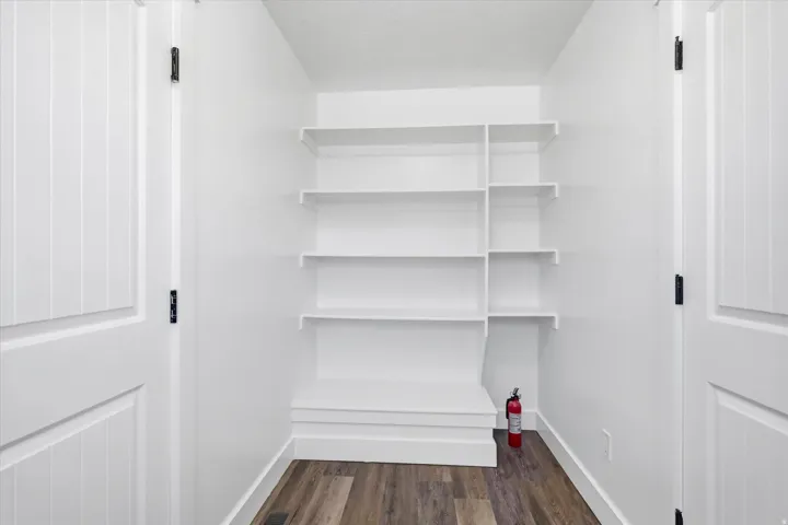 Built-in shelving with multiple levels