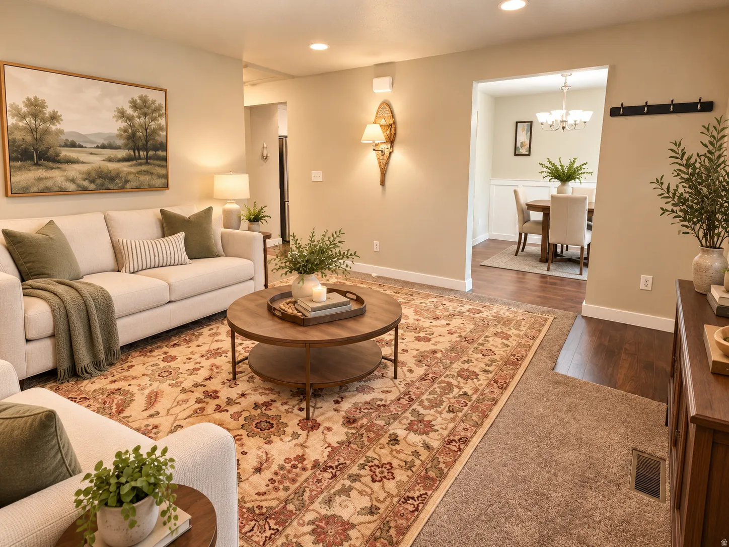 Recessed lighting with sconce accent lighting