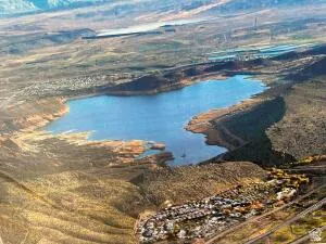 Arial Phots showing Harrisburg, Quail Lake, Hurricane ponds and Sand Hollow Lake.