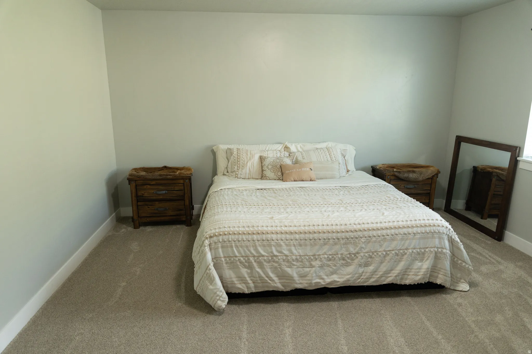 Carpeted flooring throughout