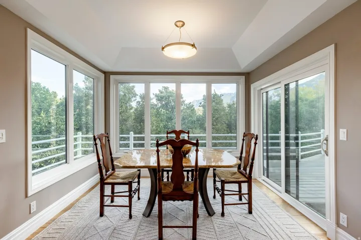 Breakfast nook with views to enjoy while dining