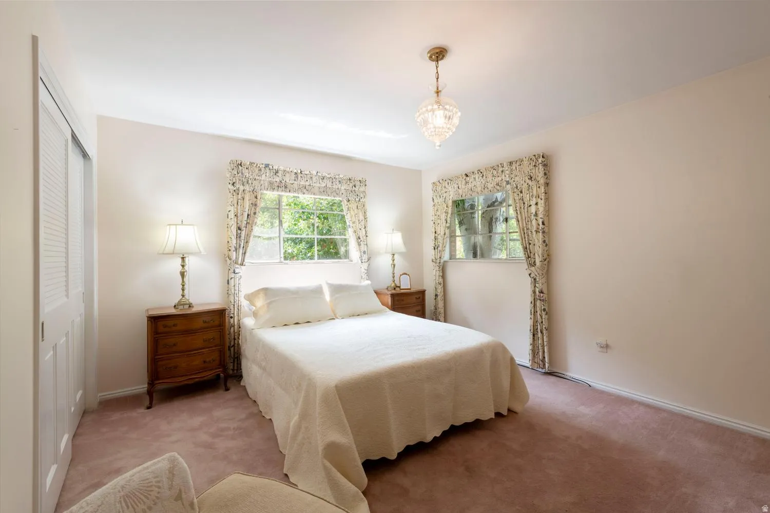Recessed windows provide natural illumination