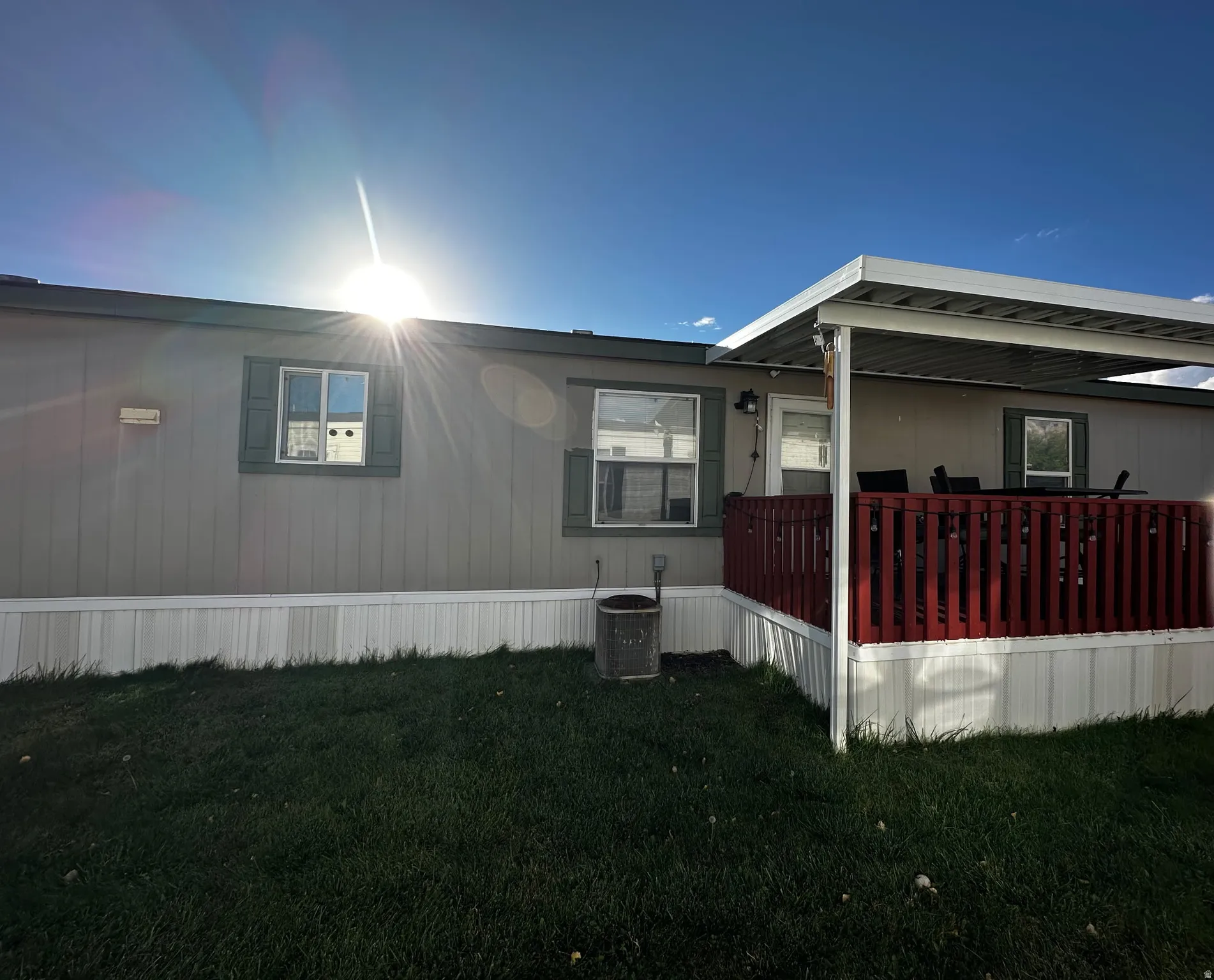 Exterior siding with contrasting shutters