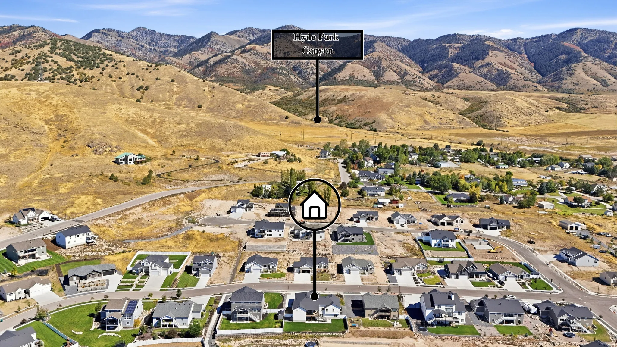 Residential community with mountainous backdrop