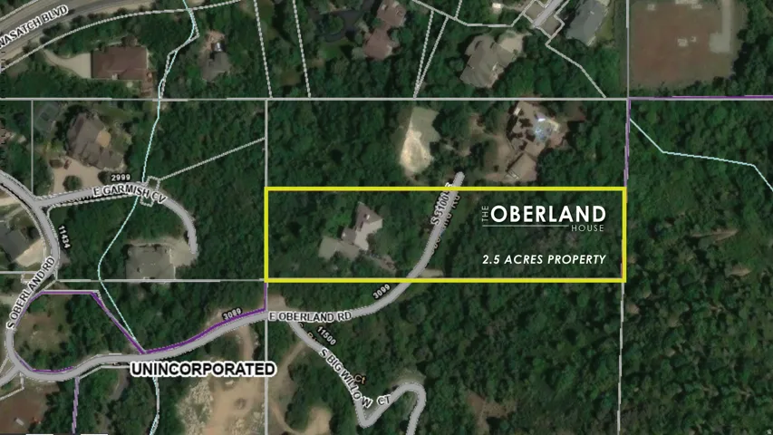Aerial Parcel Map. Highlighting the property boundary, acreage, and surrounding roads