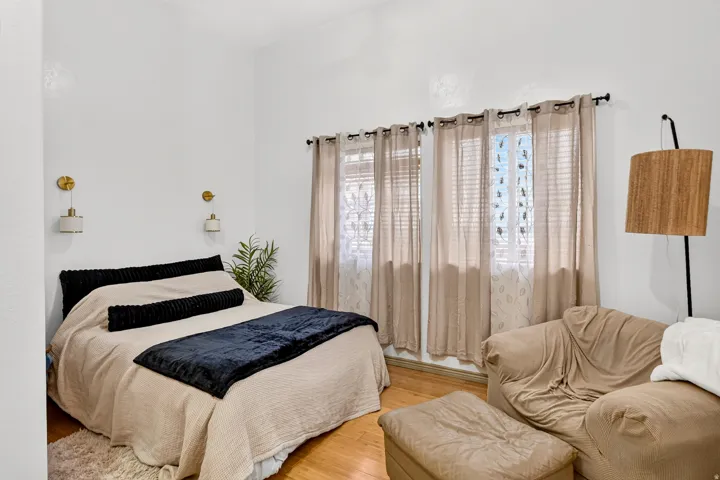 Hardwood-style flooring throughout