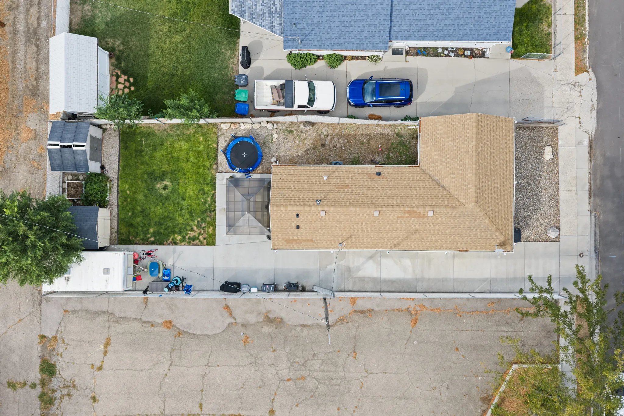 Aeroal View of the lot and roof.