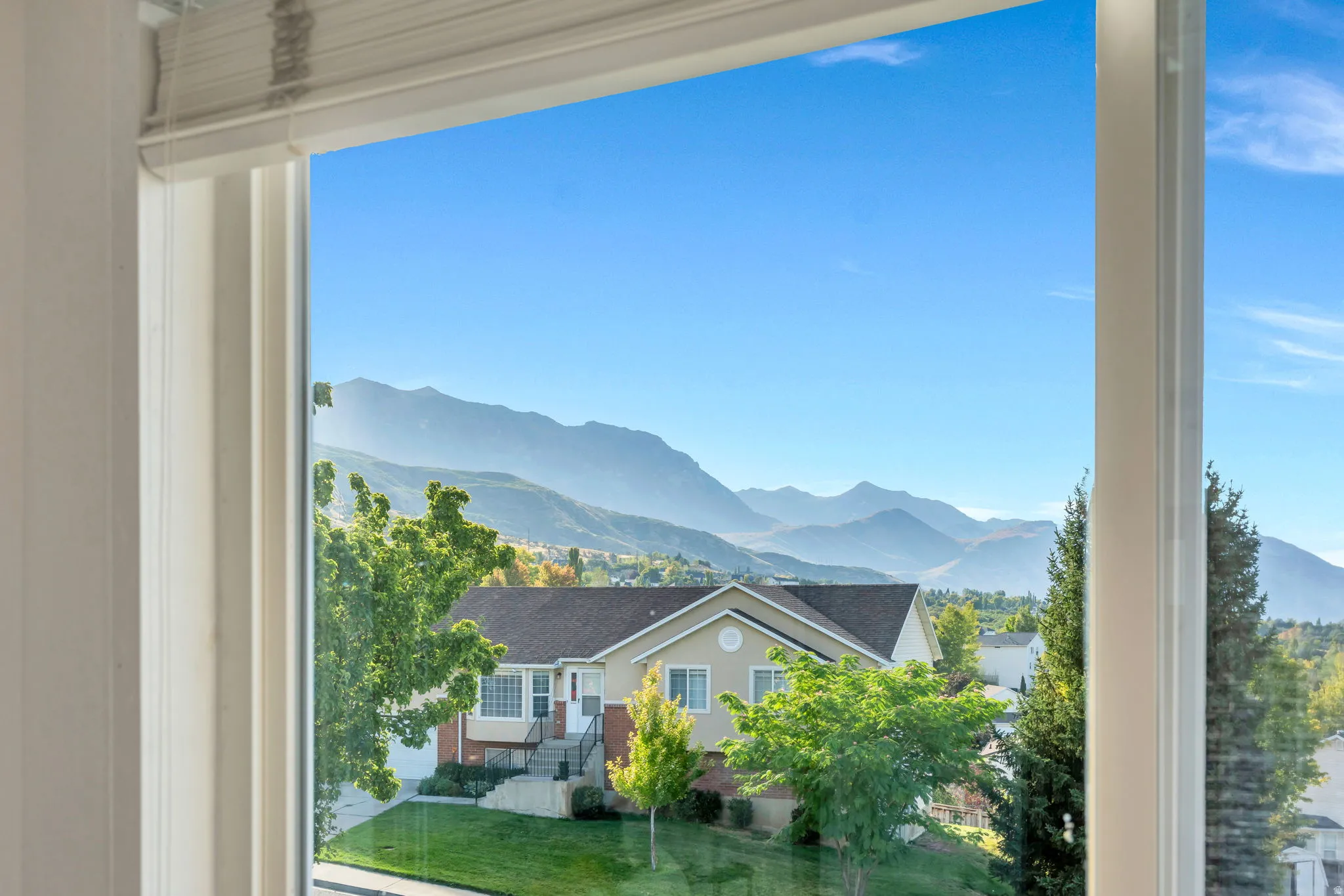 Views from the Primary Bedroom suite, mountain backdrop