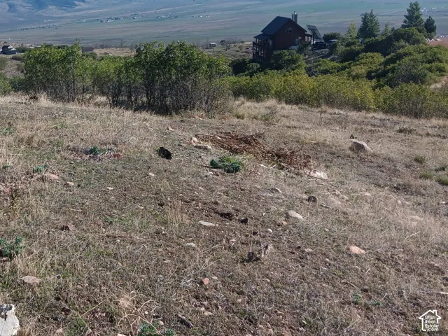 Elevated terrain with distant mountain scenery