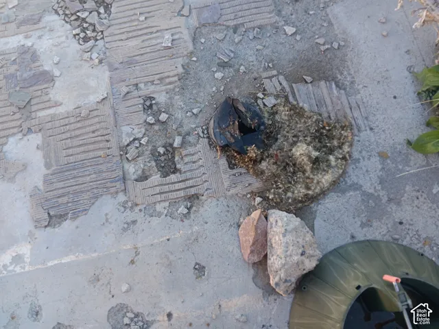 BASEMENT SEWER DRAIN LEADING TO SEPTIC
