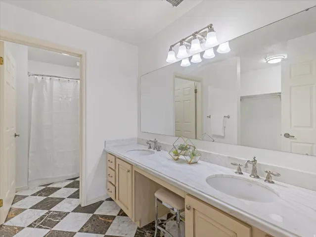 Primary bath features dual vanity