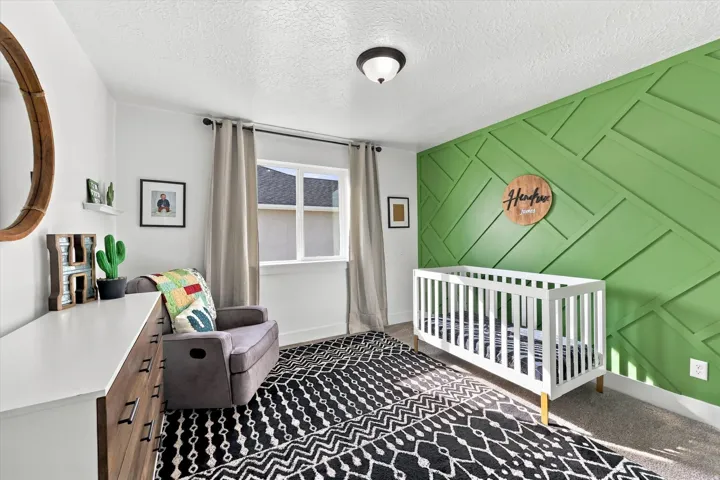 Accent wall featuring geometric paneling