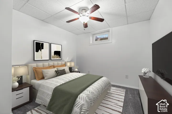 Bedroom #4 - Furniture has been added to the photo.