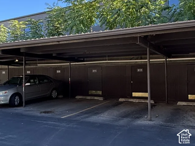 Carport with Storage Shed