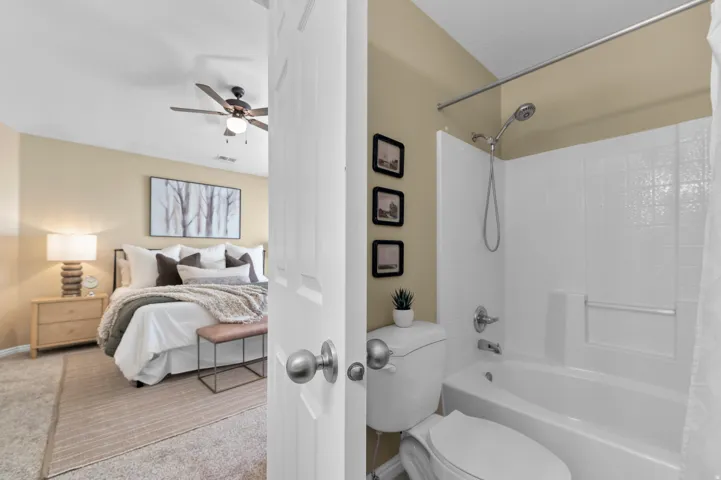 Primary bedroom with en suite bathroom