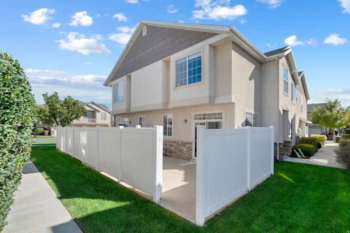 Private patio with privacy fence