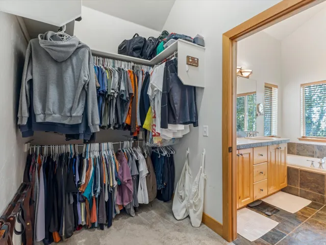 Recessed closet shelving and hanging rods