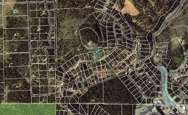 Aerial Map. Displaying the property's boundaries and surrounding parcels within the designated area