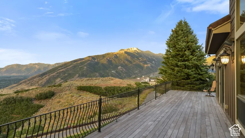 Back Deck with Valley and Lone Peak Views