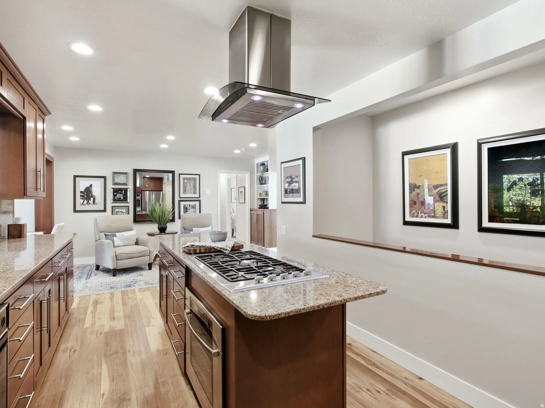 Kitchen & stairs to basement
