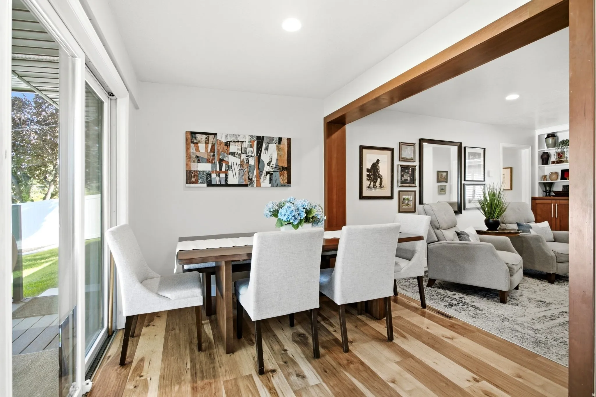Semi-formal dining area off kitchen