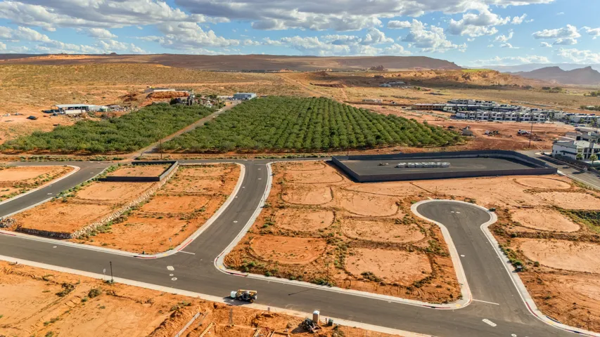 Developed residential lots with paved roads and cul-de-sac