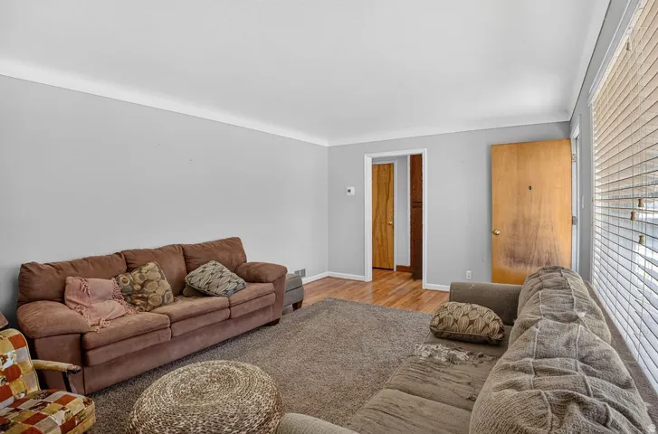 Light-toned walls with contrasting white trim