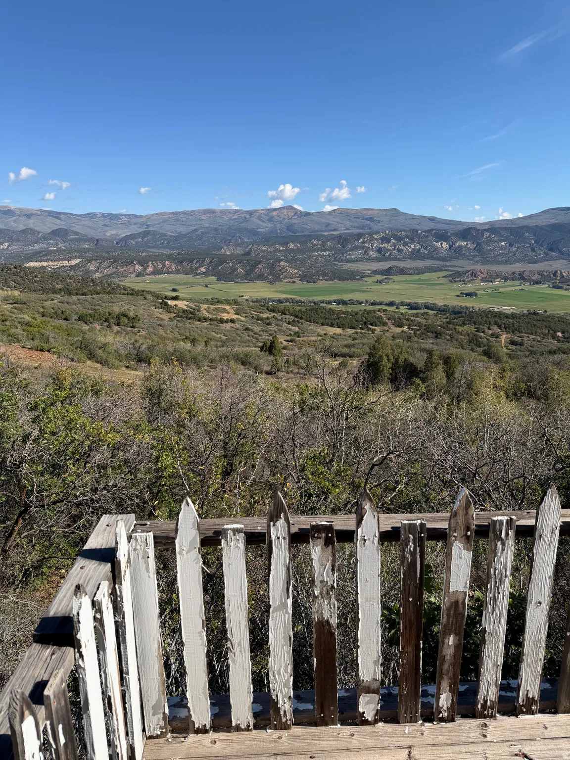 Expansive mountain range and valley scenery
