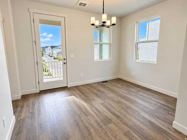 Dining Room with door to covered deck