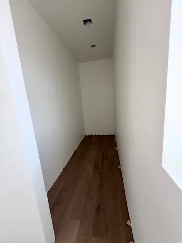 Wood-finish flooring with recessed ceiling lighting