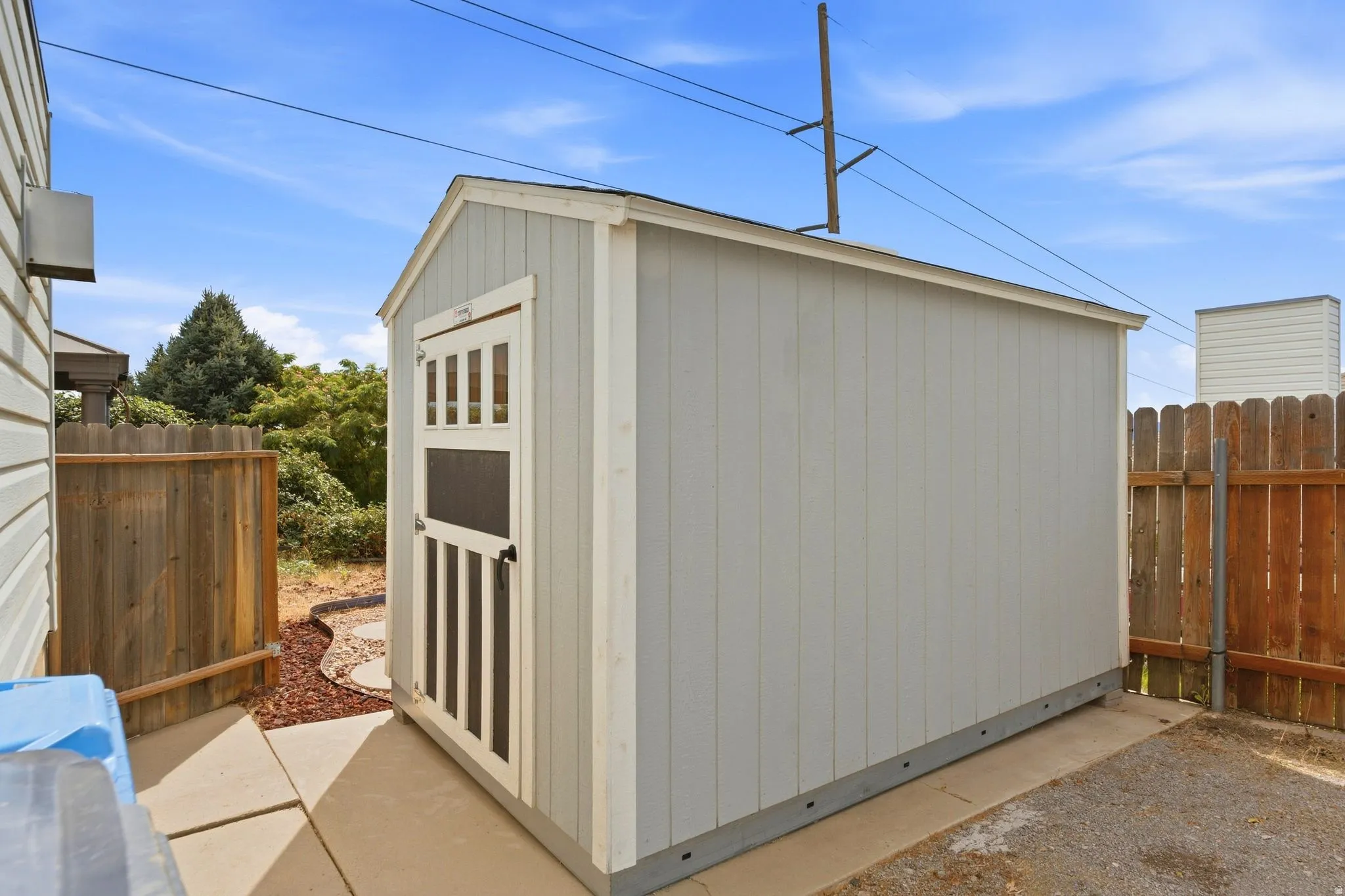 Large detached storage shed