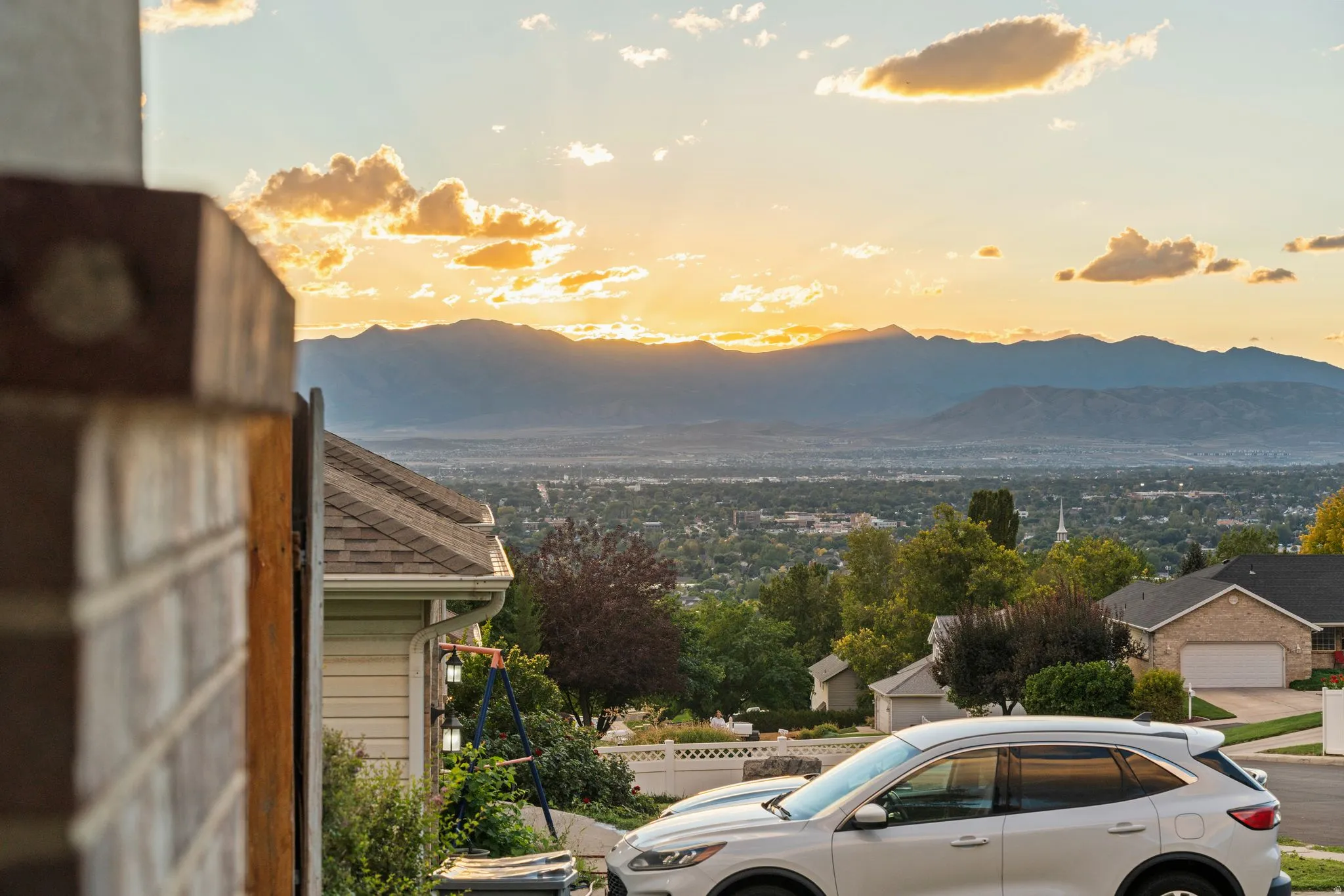Sunset view from the driveway.