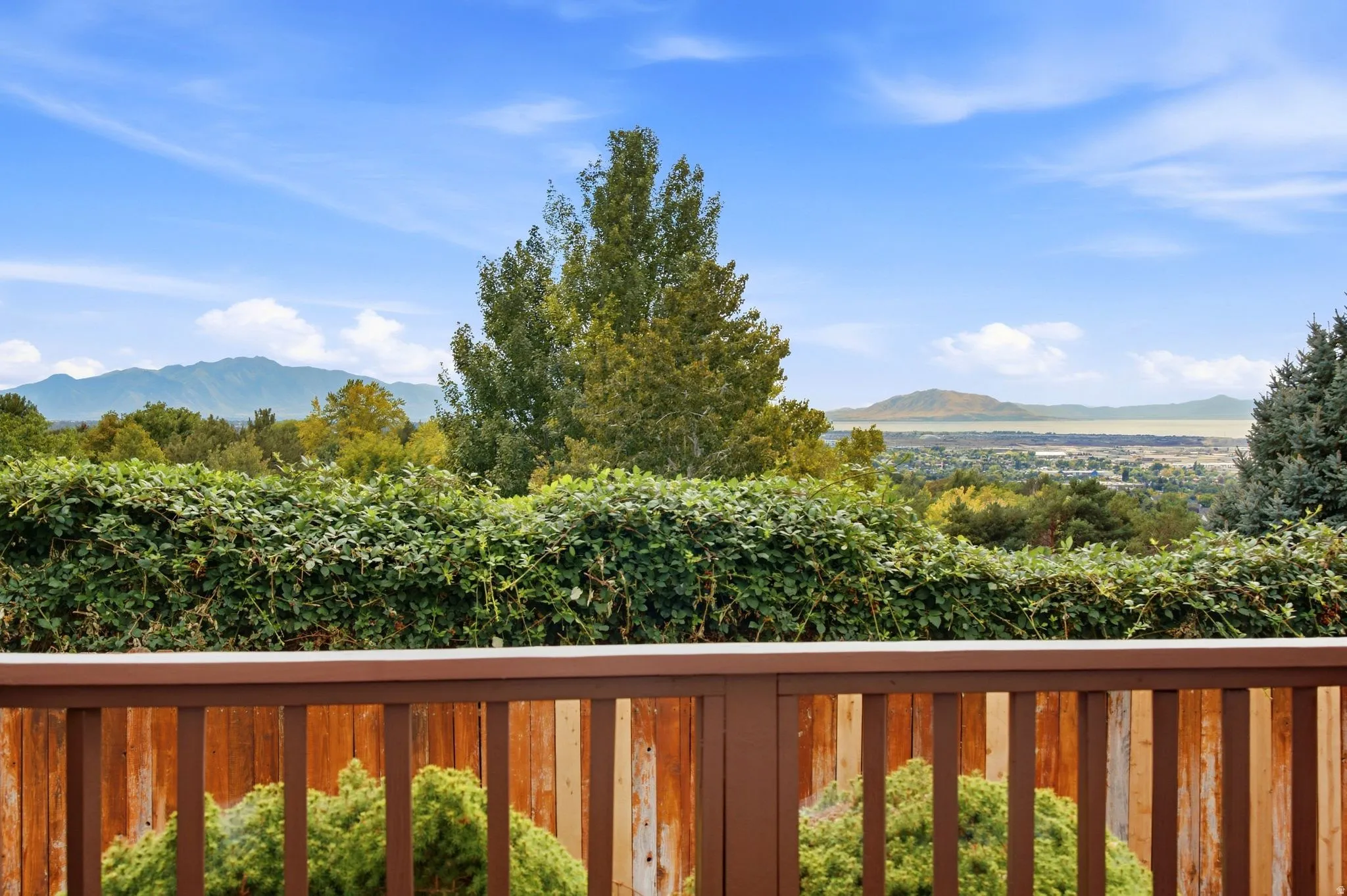 View from the upper deck that is right off the dining room and kitchen