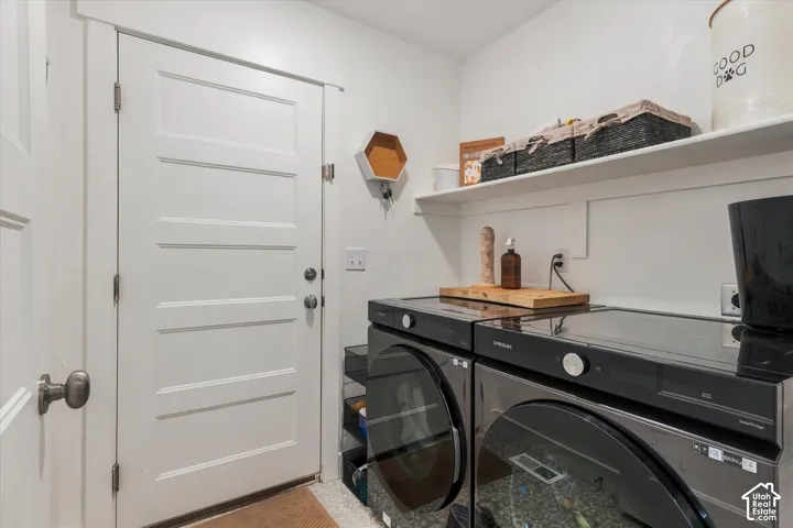 Built-in shelving for storage