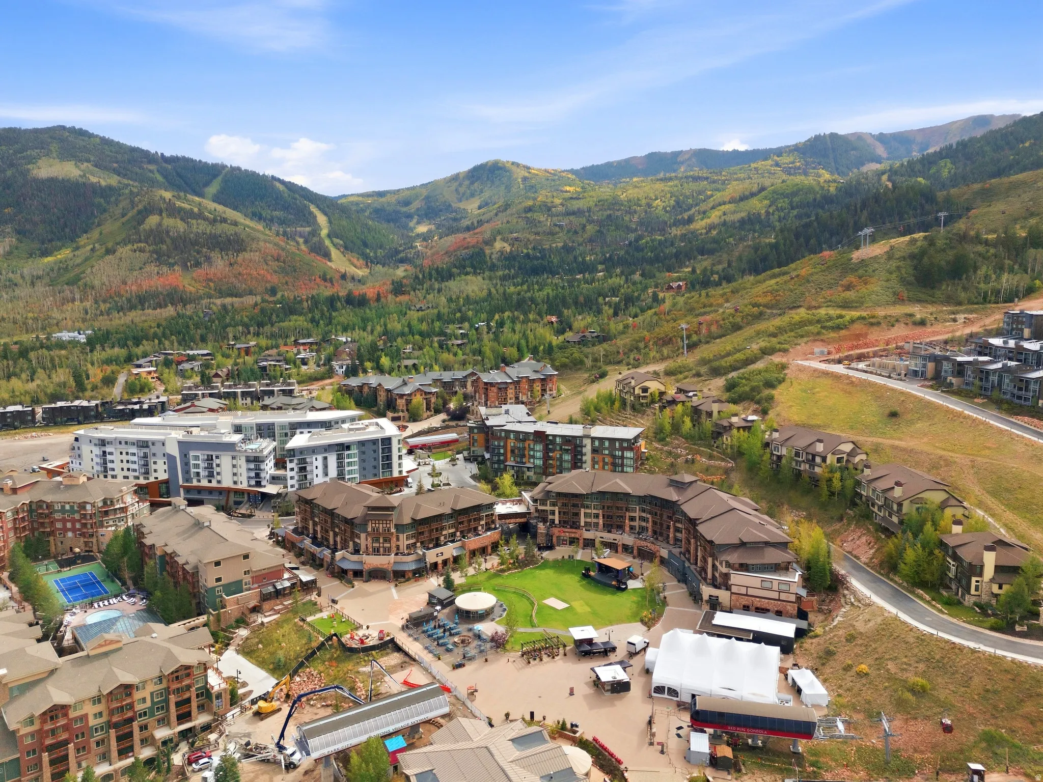 Mountainous landscape with developed residential areas