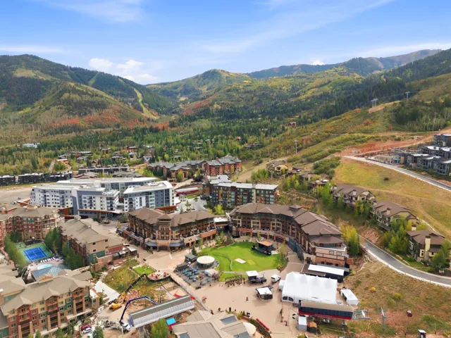 Mountainous landscape with developed residential areas