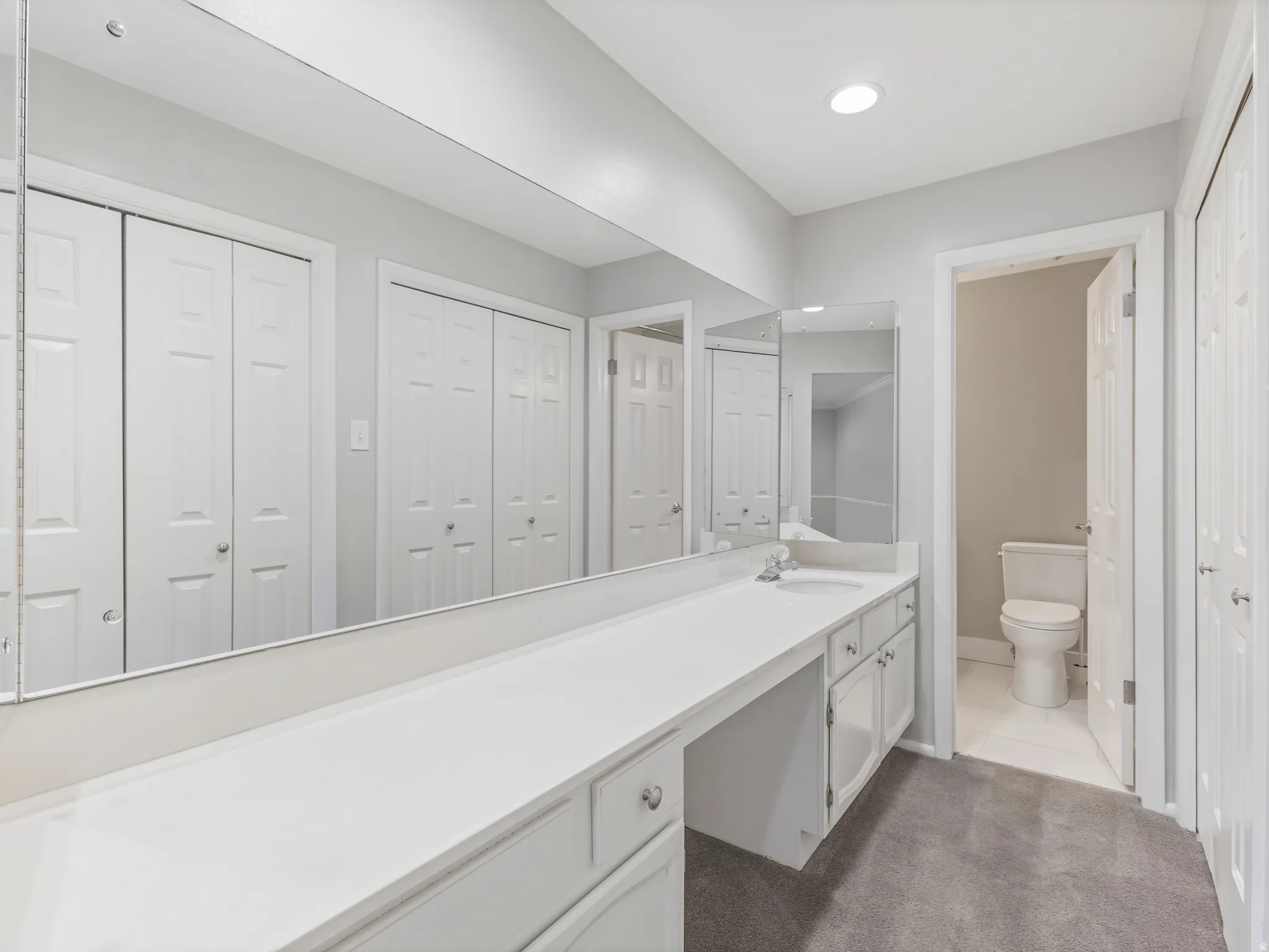 SECOND FLOOR Primary Bath has lovely finishes & tons of storage