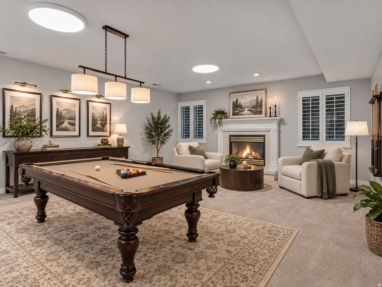 This large Family Room has space for so many activities