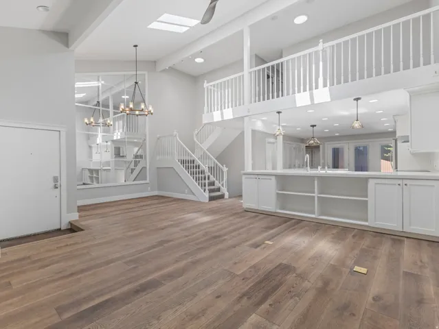 The open concept lets whomever is working in the Kitchen still converse with everyone in the Living Room and Dining Area