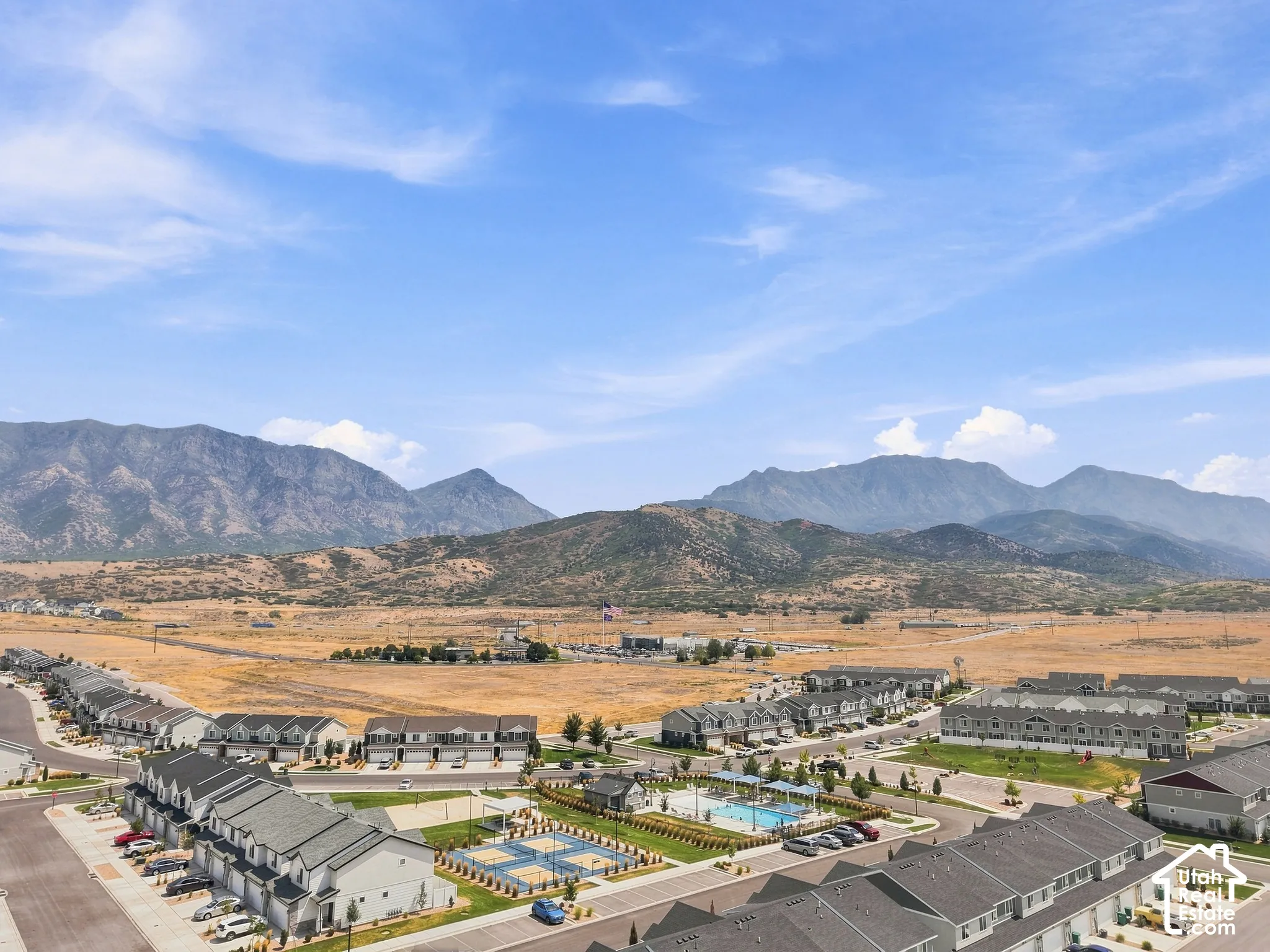 Community amenities featuring a swimming pool, basketball court, and playground
