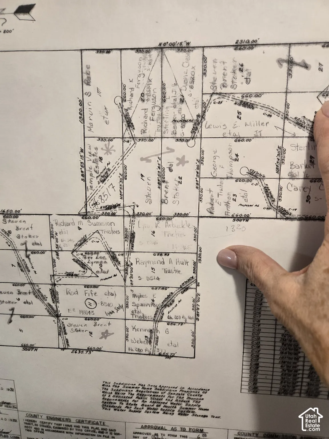 Survey Map. Outlining property boundaries and ownership details