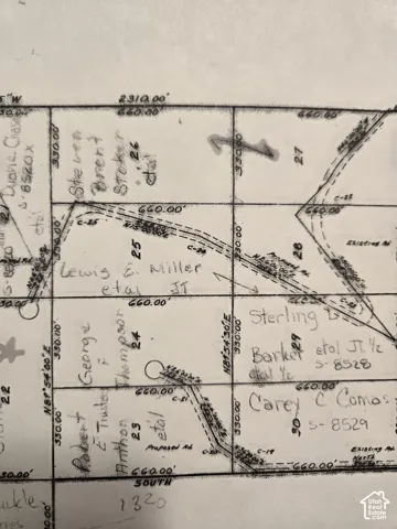 Plat Map. Illustrating property boundaries, dimensions, and owner information for various parcels