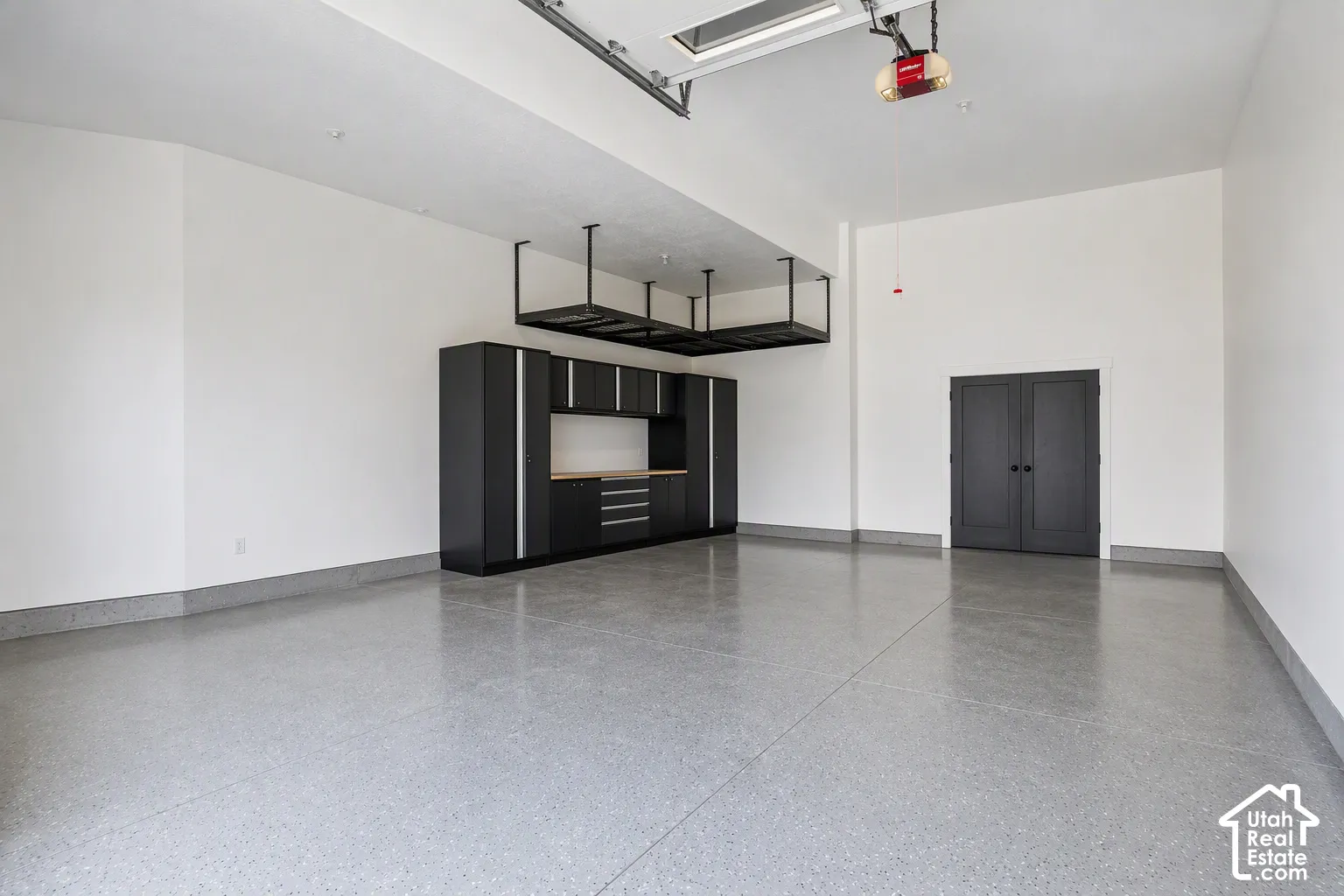 Epoxy flooring with speckled finish