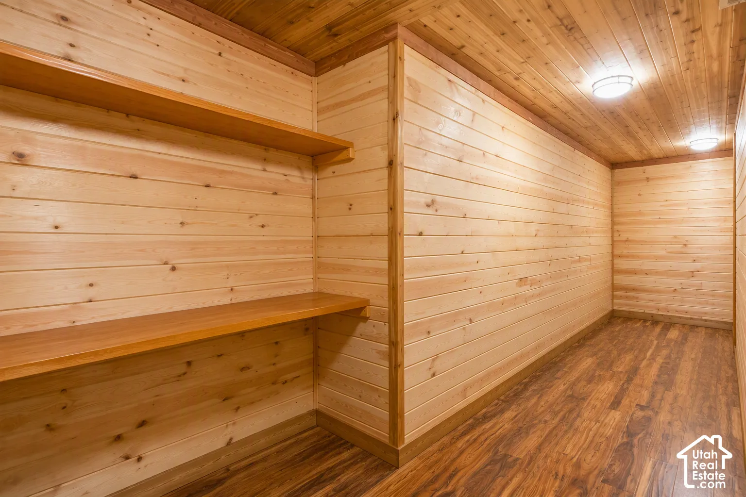 Private Secure Vault Room with full surround wood-finish