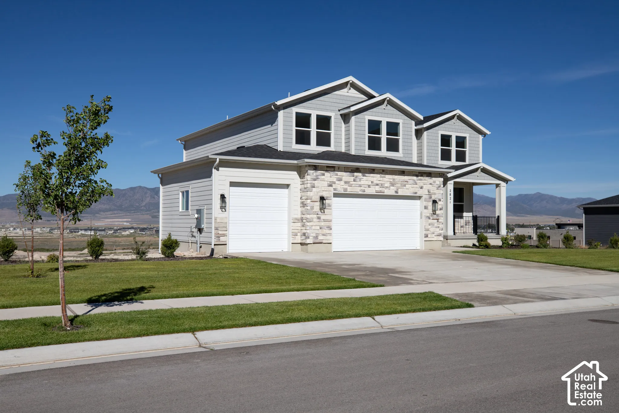 View of the property from the southeast corner  with beautiful mountain views.